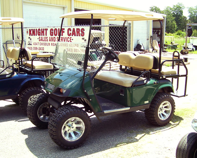 Green Golf Cart